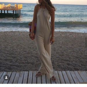 Linen Pull&Bear jumpsuit